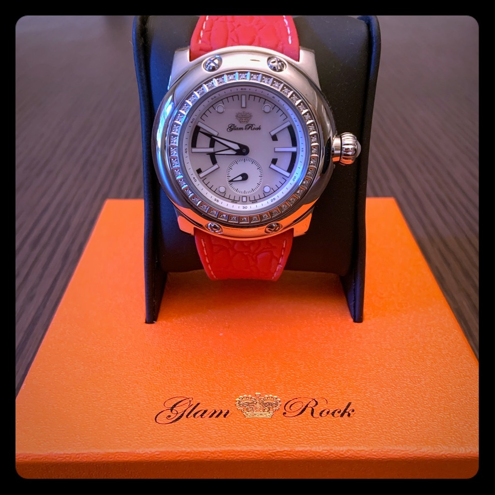 Glam Rock Watch with Diamonds